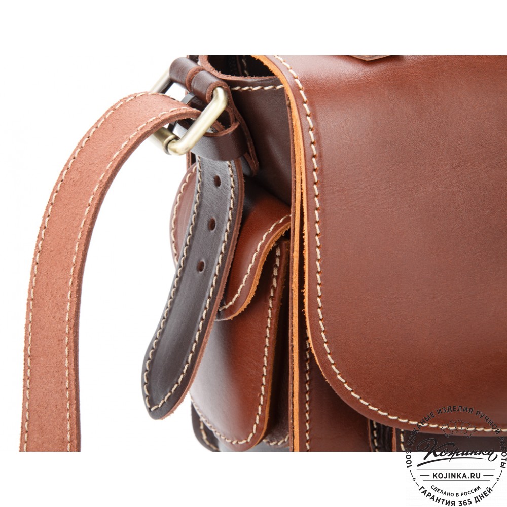 Кожаная  сумка "Виктория" (коричневая)